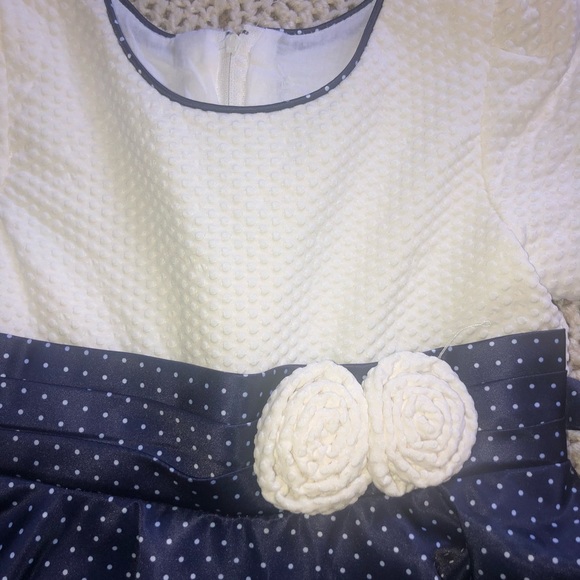 Beautiful navy and white dress - Picture 3 of 4